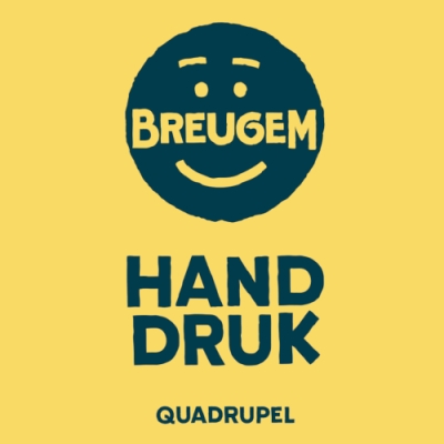 Handdruk Quadrupel van Breugem Bier logo